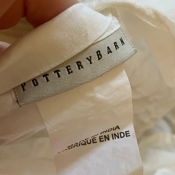 Pottery Barn Blue and White Chevron Patterned Shams x2 - Picture 3 of 4